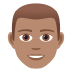 👨🏽 man: medium skin tone display on JoyPixels